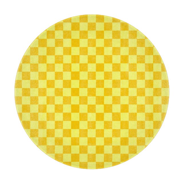 Yellow Combination  Chequerboard by ShirleyTaylor Cutting Board (Front)