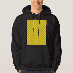 Yellow Combination Chequerboard by ShirleyTaylor Hoodie