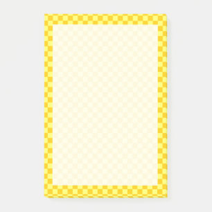 Yellow Combination Chequerboard by ShirleyTaylor Post-it Notes