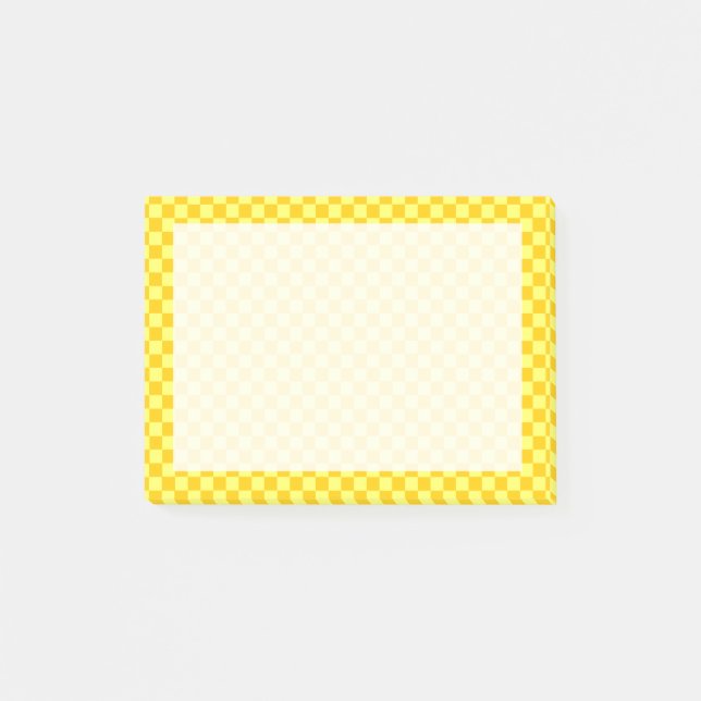 Yellow Combination Chequerboard by ShirleyTaylor Post-it Notes (Front)
