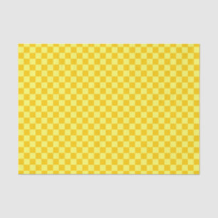 Yellow Combination Chequerboard by ShirleyTaylor Tissue Paper