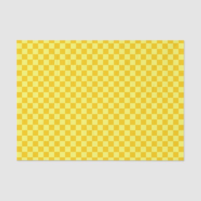 Yellow Combination Chequerboard by ShirleyTaylor Tissue Paper (Front)