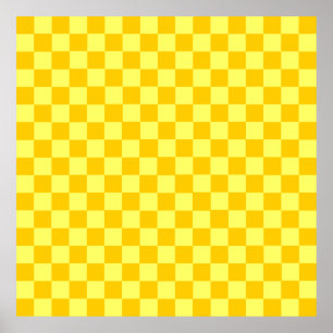 Yellow Combination Classic Checkerboard by STaylor Poster