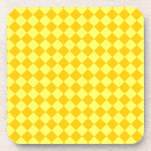 Yellow Combination Diamond Pattern by STaylor Coaster