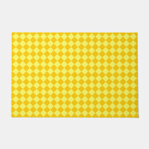 Yellow Combination Diamond Pattern Doormat