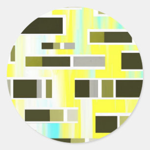 Yellow Composition Classic Round Sticker
