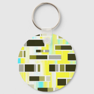Yellow Composition Key Ring