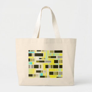 Yellow Composition Large Tote Bag