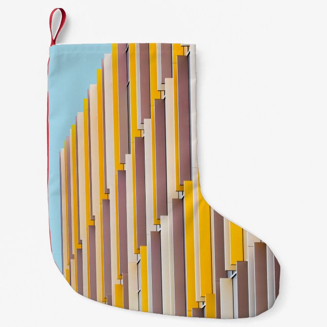 YELLOW CONCRETE BUILDING DURING DAYTIME SMALL CHRISTMAS STOCKING (Front)