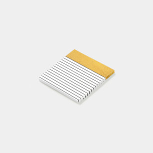 Yellow Concrete Textured Lined Post-it Notes