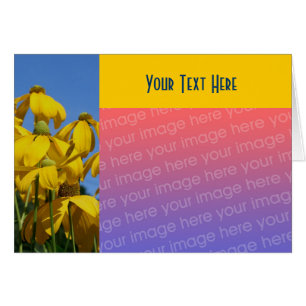 Yellow Coneflowers Floral Photo Card