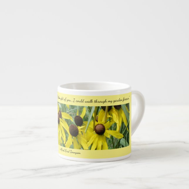 Yellow Coneflowers Thoughts of You Espresso Mug (Front Right)