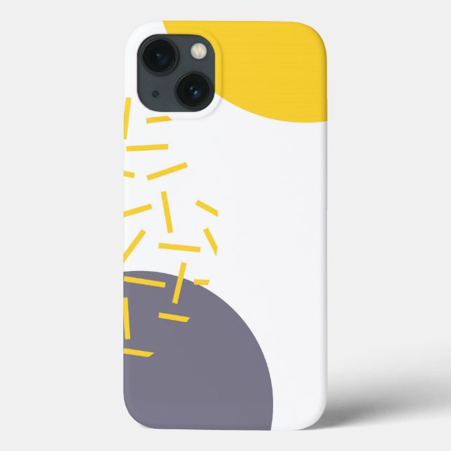Yellow, cool, modern, trendy geometric art Case-Mate iPhone case (Back)