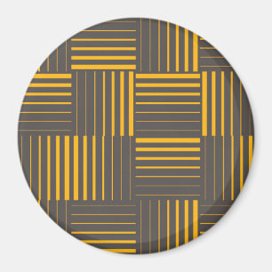 Yellow, cool, unique, trendy, modern lines magnet