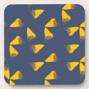 Yellow, cool, unique, trendy triangles coaster