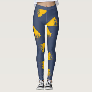 Yellow, cool, unique, trendy triangles leggings
