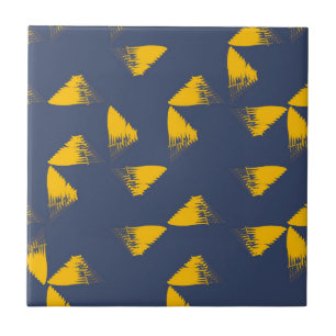 Yellow, cool, unique, trendy triangles tile