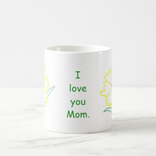 Yellow Coreopsis Flower Love Mum Mugs