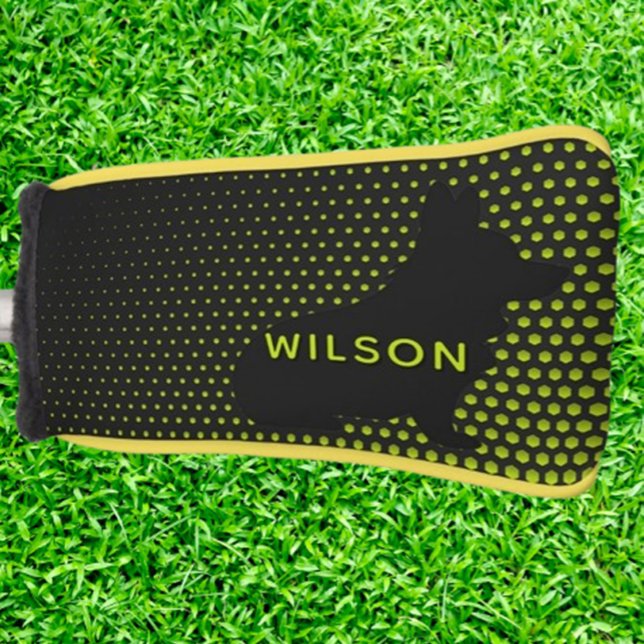  Yellow Corgi-Loving Golfer Golf Head Cover (surprise corgi lovers with a custom yellow corgi putter golf cover)