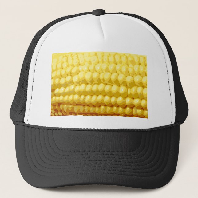 Yellow Corn on the Cob Texture Trucker Hat (Front)