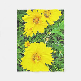 Yellow Cornelius Fleece Blanket