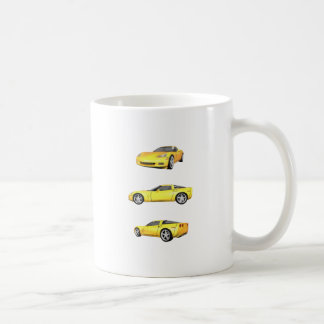 Yellow Corvette: Coffee Mug
