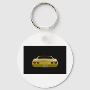 Yellow Corvette Key Ring
