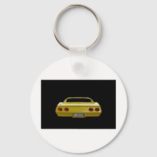 Yellow Corvette Key Ring