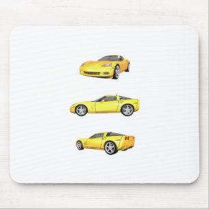 Yellow Corvette: Mouse Mat