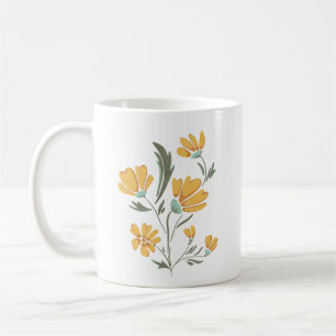 Yellow Cosmos Flower Simple Beauty Coffee Mug