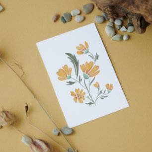 Yellow Cosmos Flower Simple Beauty Postcard