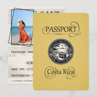 Yellow Costa Rica Passport