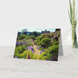 Yellow Cotswold garden flowers Card