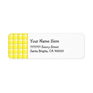 Yellow Country Checks Retrun Address Labels