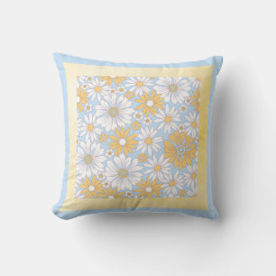 Yellow Country Flower art Cushion