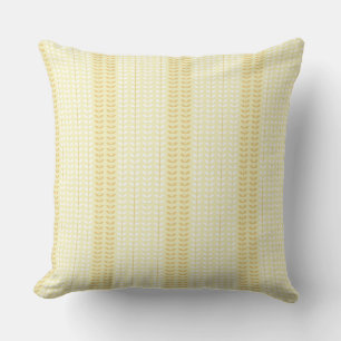 Yellow Country Harvest Botanical Leaf Cushion