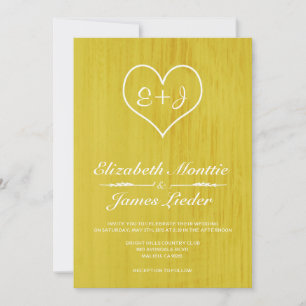 Yellow Country Wedding Invitations