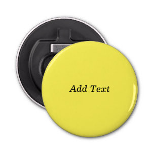 Yellow Create Your Own Add Text Bottle Opener