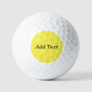 Yellow Create Your Own Add Text Golf Balls