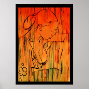 Yellow Creole Rain Poster