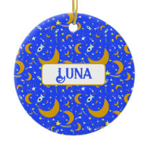 Yellow Crescent Moons shooting Star Space Rockets