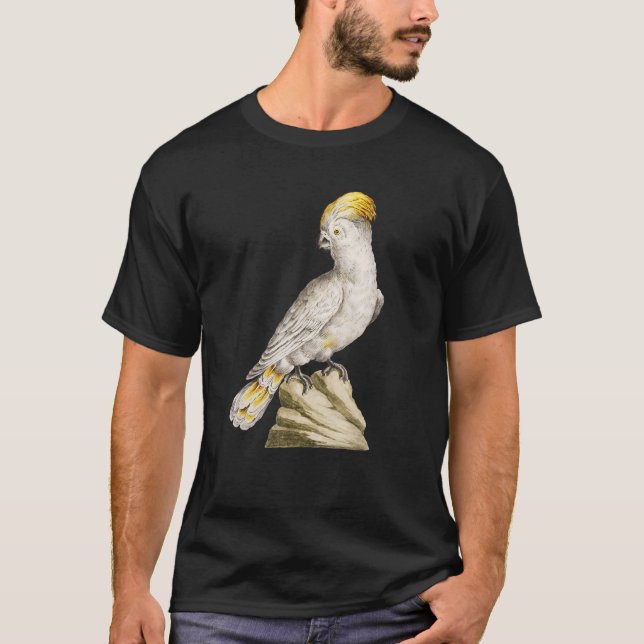 Yellow Crested Cockatoo Bird Illustration By Saver T-Shirt (Front)