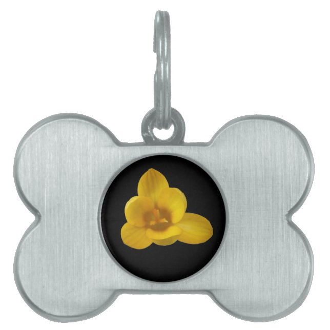 Yellow Crocus Pet Tag (Front)