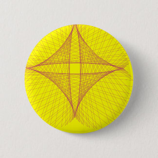 yellow cross 6 cm round badge