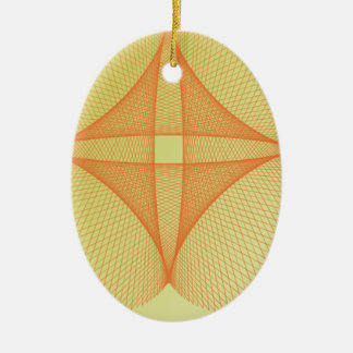 yellow cross ceramic tree decoration