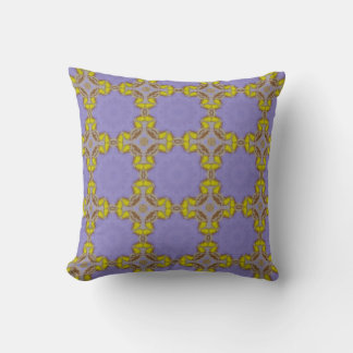 Yellow Cross Geometric Pattern Cushion