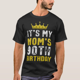 Yellow Crown 90th Bday For Mum From Son Daughter T-Shirt