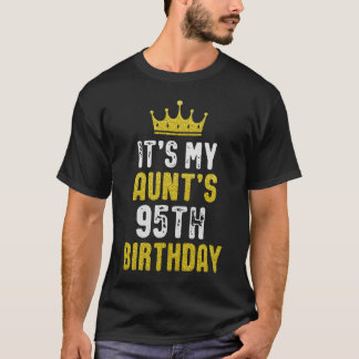 Yellow Crown 95th Bday For Aunt From Niece Nephew T-Shirt