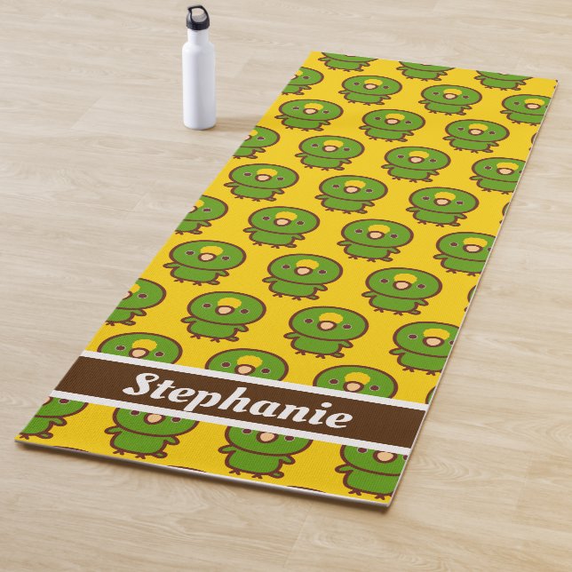 Yellow-crowned amazon yoga mat (In Situ)