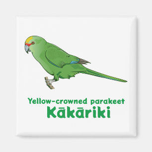 Yellow Crowned Kakariki Magnet